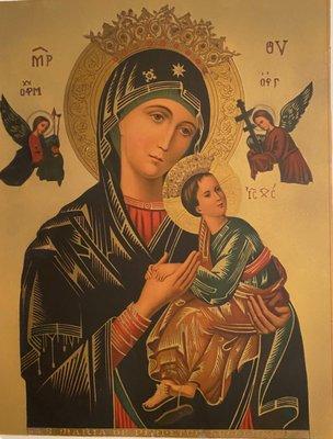 Our Lady of Perpetual Help restored to its original beauty.  It's one thing my grandma brought  from Poland 120 years ago