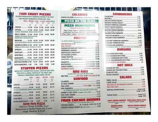 Menu Positiavnos Pizza 4312 W 55th St.Chicago, IL