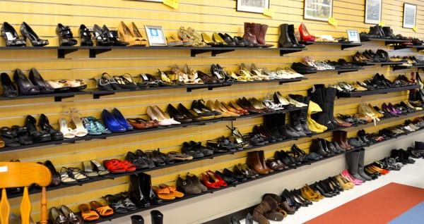 Lucille has an extensive selection of women's shoes.