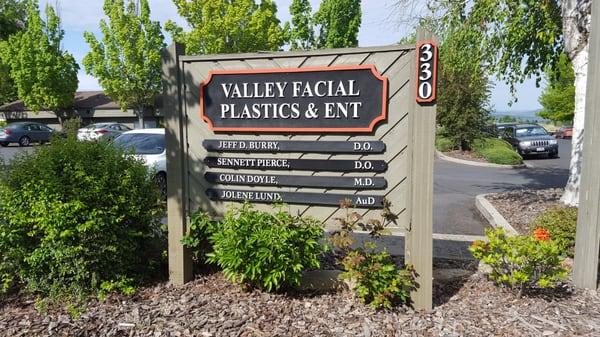 Sign right before you enter our parking lot.