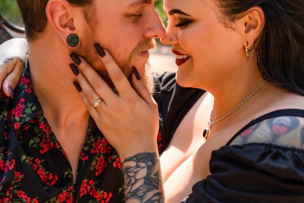 Professional engagement shoot featuring my nails done at Bliss Nail Bar