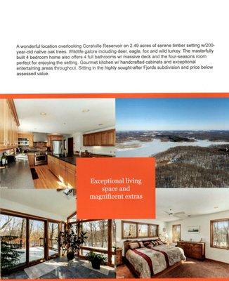 Property Flyer Example: High gloss finish and high end photos.