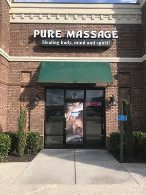 8/17/2018. Entrance to Pure Massage