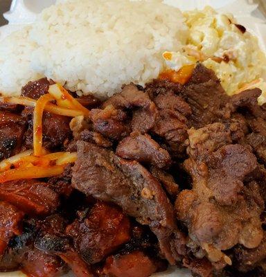 Fire Chicken (left) and BBQ Beef (right)