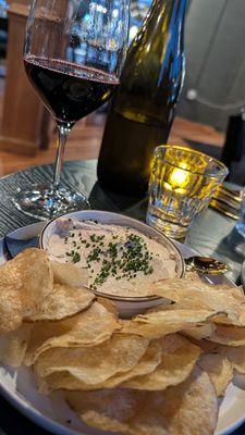 The onion dip paired perfectly with our wine