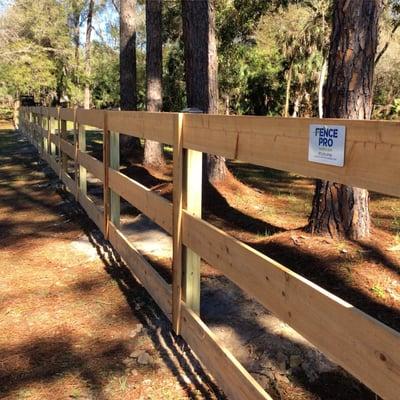 Cypress horse fencing