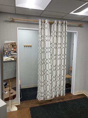 2 separate fitting rooms in private tailoring room