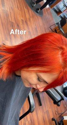 After the hair color