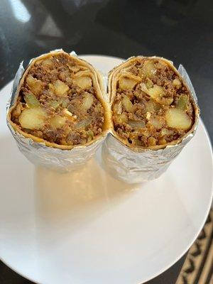 Chorizo breakfast burrito