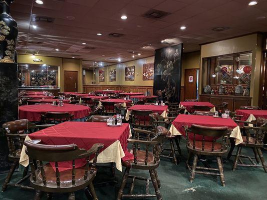 Inside dining area