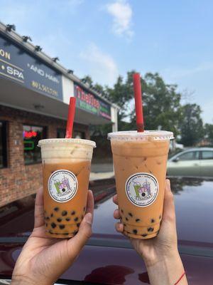 Signature Thai tea and Thai tea with cheese foam