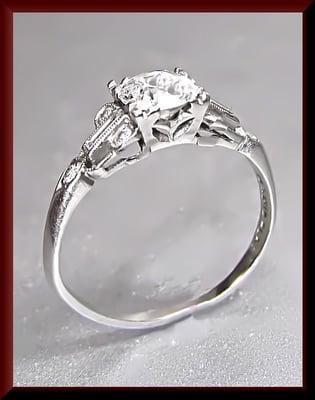 PLATINUM 1930'S ENGAGEMENT RING