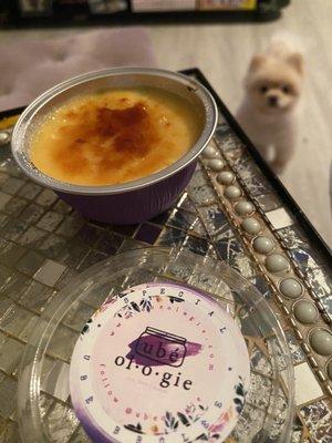 After dinner Dessert- Ube creme brulee 2-16-22