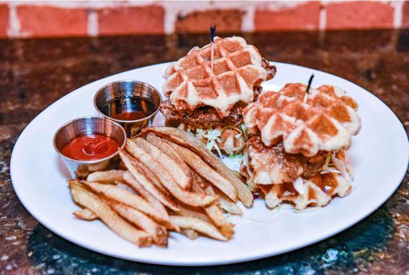 Chicken & Waffles sliders