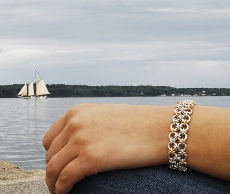 Clipper Ship Bracelet. Photo Taken in Rockport, Maine.