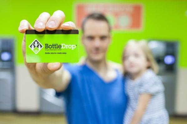 When you sign up for a BottleDrop account, you'll get your own account card, which will be credited every time you use BottleDrop.