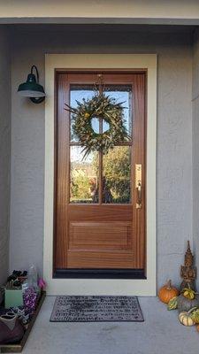 Mahogany door with clear  finish