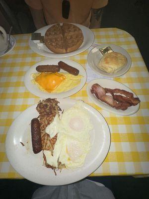 A whole lot of breakfast.