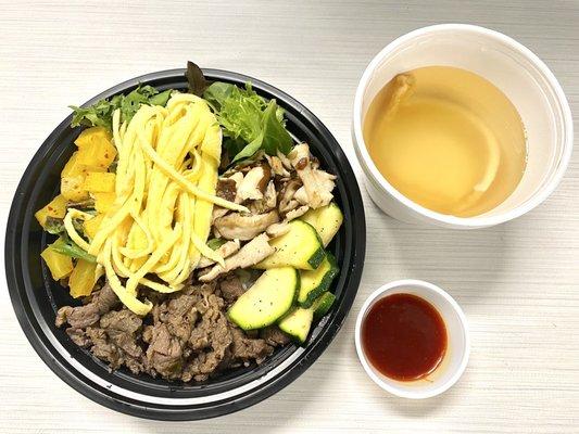 Bulgogi Bibimbap with Fish Cake Soup