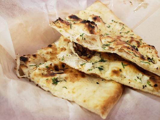 Garlic Naan (5 pieces, we ate two)