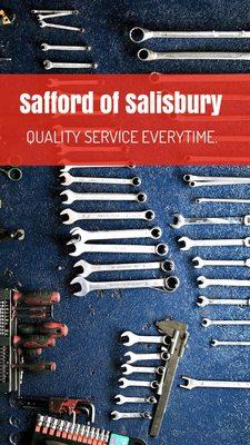 You can bring your vehicle to Safford of Salisbury for all your parts, service and repair needs.