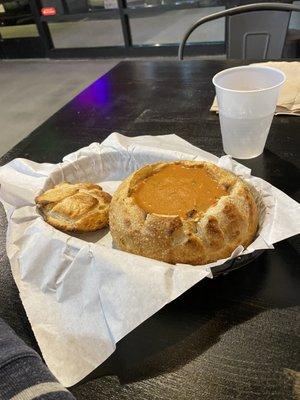 Tomato Soup in bread bowl