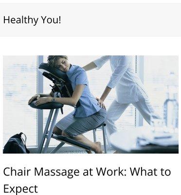 Show your employees you care about their wellbeing with chair massage.