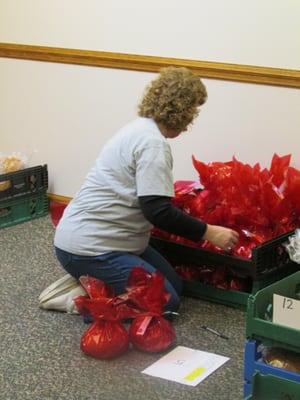 Staff working on our Christmas Justice Bread deliveries!