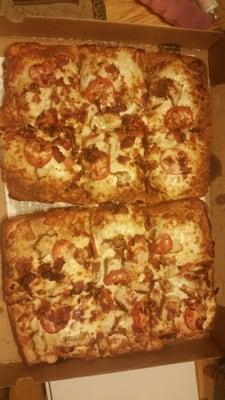 Chicken bacon ranch pizza is incredible.  Grilled chicken flavor is awesome.  Philly cheese steak pizza  is my favorite.