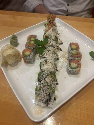 Mexican Roll and Coconut Shrimp Roll