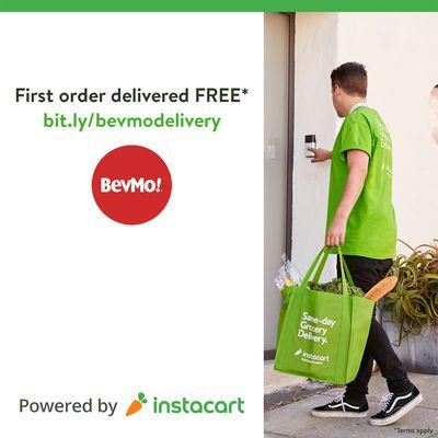 Free delivery on your first order* in as little as 1 hour. Visit the link provided on the image to redeem your Free delivery.