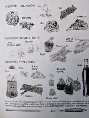 What not to eat when you have braces.