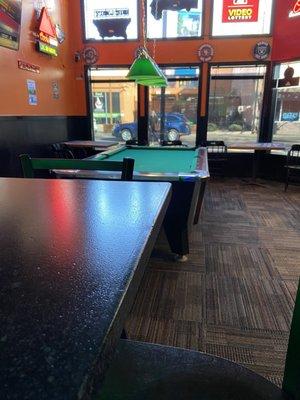 Cool little spot with pool tables