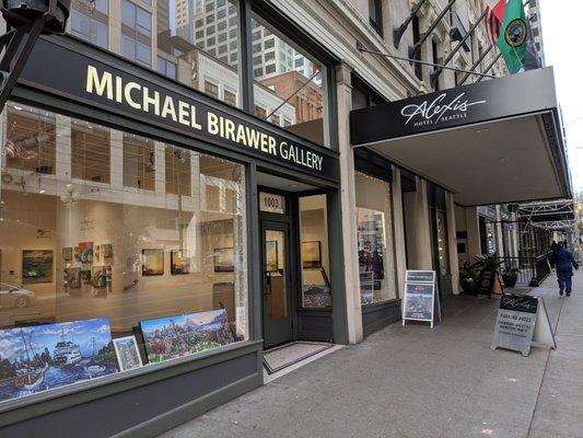 Michael Birawer Gallery is located next door to the historic Alexis Hotel