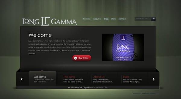 Website for Long Gamma Wines