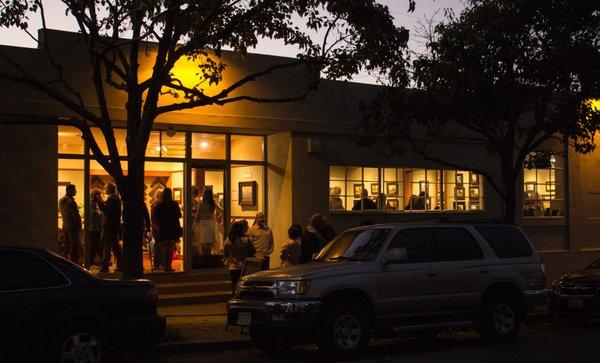 A view of our storefront for the grand opening of the gallery at our new location in Berkeley.