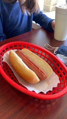 Plain hot dog