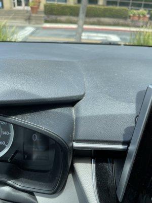 Super dusty dashboard.