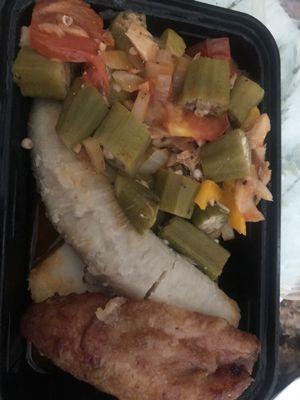 Okra &saltfish meal