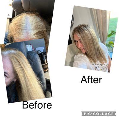 Before and after color correction