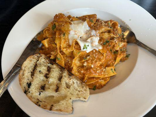 Bolognese with homemade fettuccine