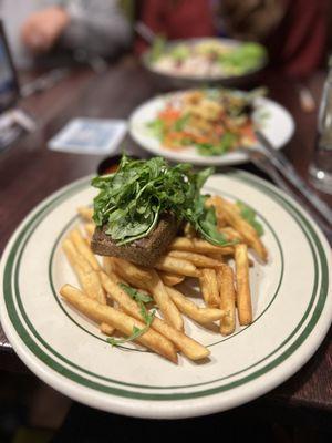 Ahi tuna steak frites w fries