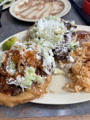 Sopes de asada