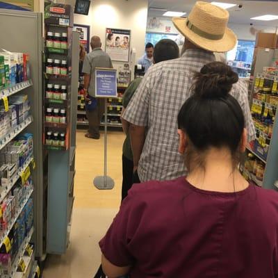 Always a long line at the pharmacy!  You guys need to get it together!!!