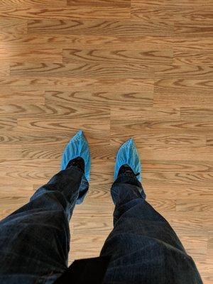 Always shoe covers inside your home.