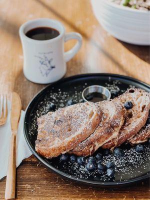 Sourdough French toast + house pourover