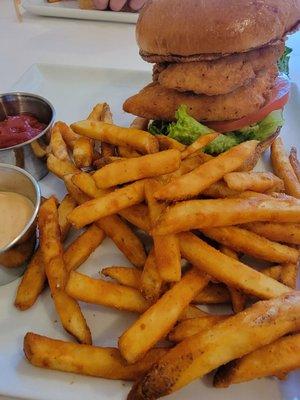 Fried chicken sandwich.