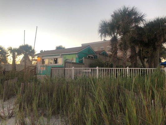 Outside entrance from the beach