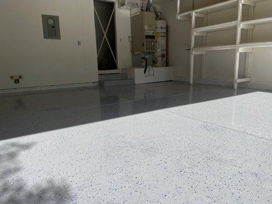 Epoxy flooring in garage