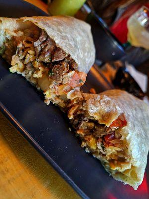 Vegan Tocho Morocho (Carne Asada) Burrito. This was excellent.